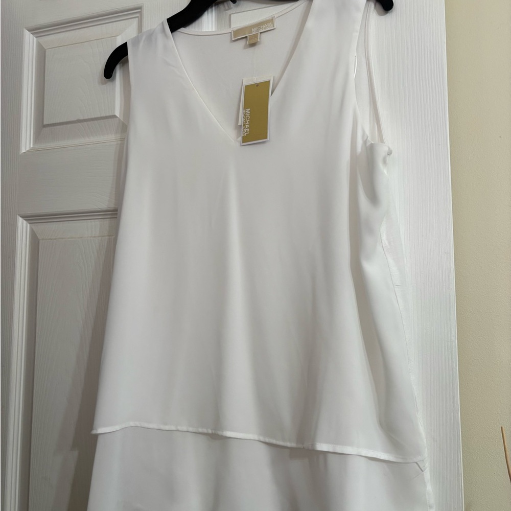 Michael Kors Cream Sleeveless Top
